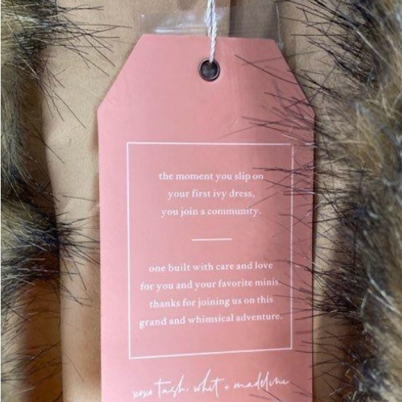 NWT Ivy City Women's Camel color Coat with Faux Fur Collar - Picture 11 of 12